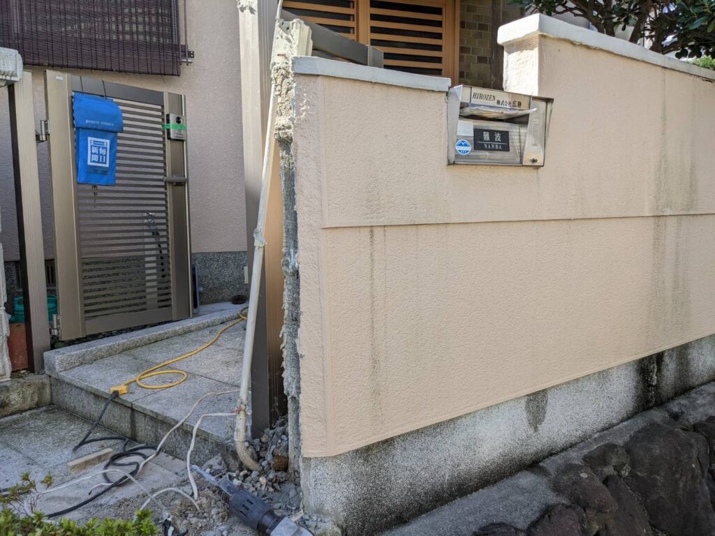 奈良県橿原市西池尻町門柱交換工事