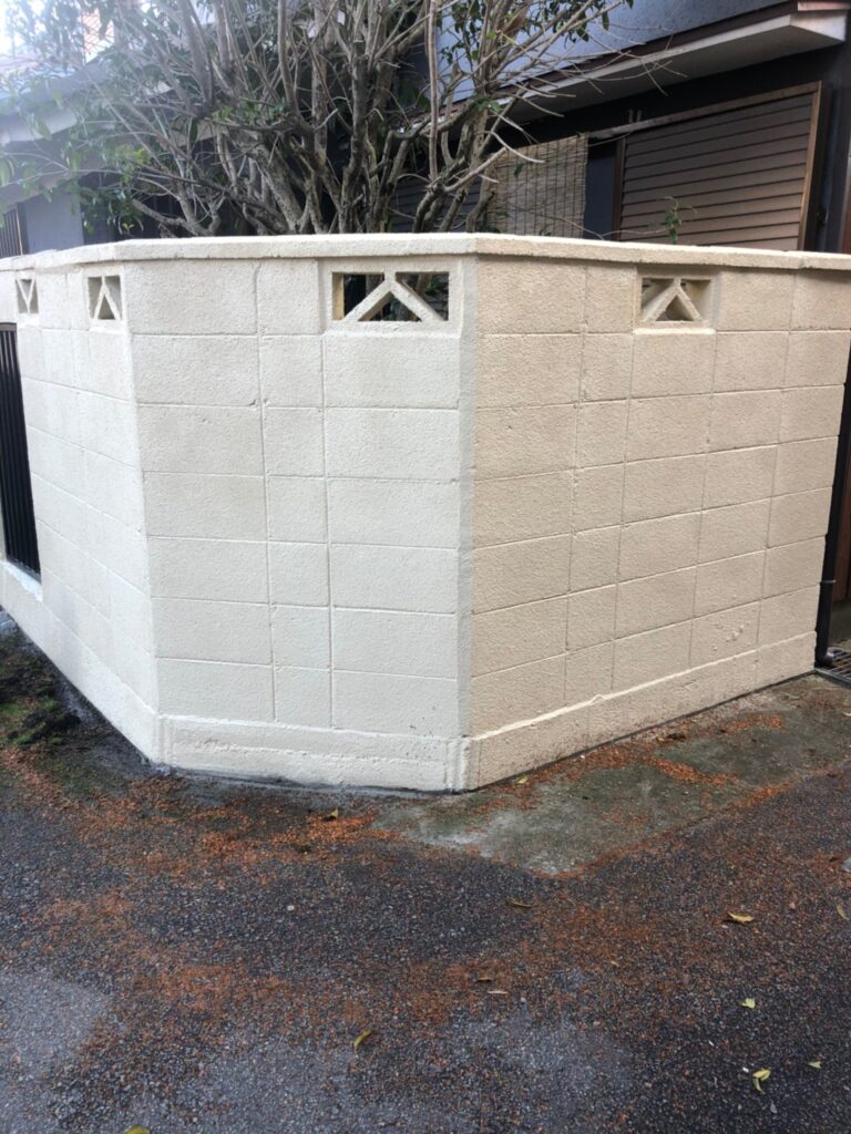 磯城郡田原本町唐古コンクリートブロック塗装工事