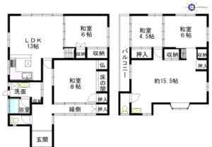桜井市上之庄一戸建て図面