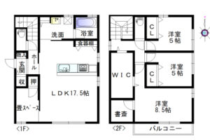 桜井市大字上之庄一戸建図面