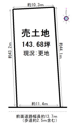 天理市勾田町土地図面