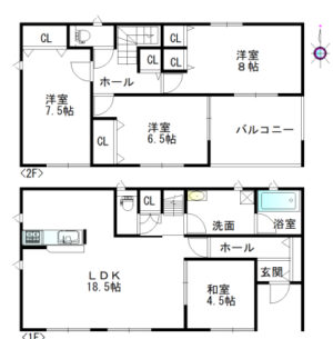 天理市二階堂上ノ庄町建物図面