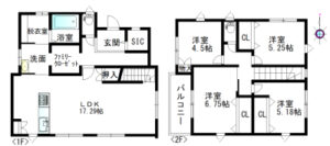 橿原市中曽司町新築戸建て図面