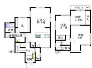 橿原市小綱町一戸建図面