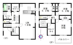 橿原市城殿町新築一戸建て図面