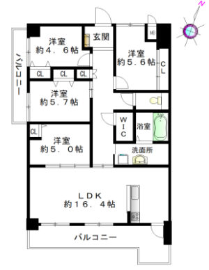 橿原市地黄町マンション図面